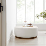 Tilden Large Round Boucle Ottoman - OROA