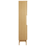Render Tall Narrow Bathroom Storage Cabinet - OROA
