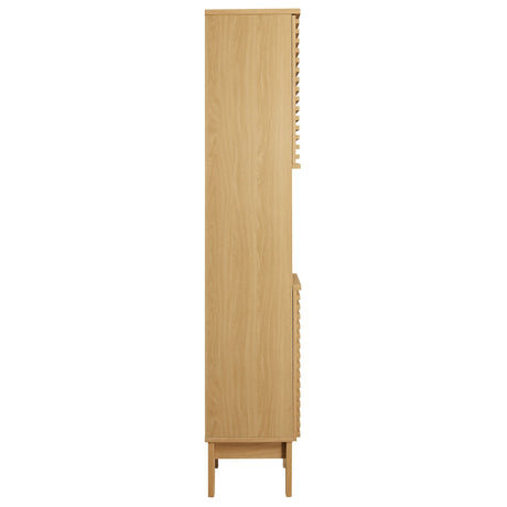 Render Tall Narrow Bathroom Storage Cabinet - OROA