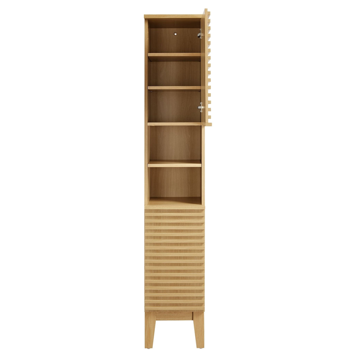 Render Tall Narrow Bathroom Storage Cabinet - OROA