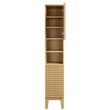 Render Tall Narrow Bathroom Storage Cabinet - OROA