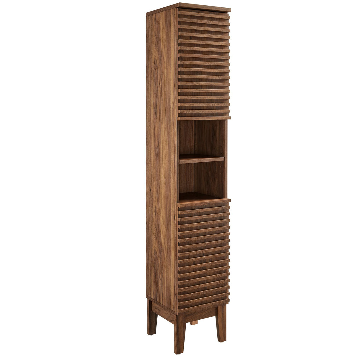 Render Tall Narrow Bathroom Storage Cabinet - OROA