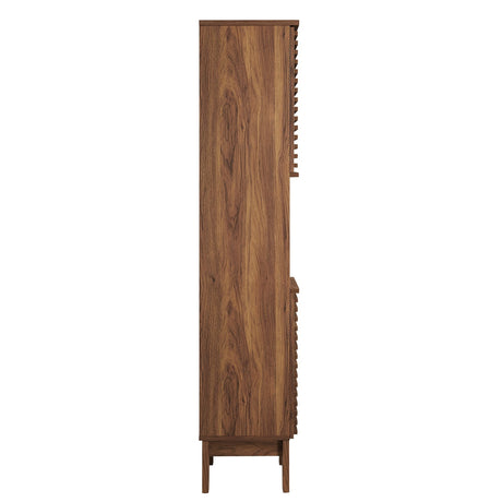 Render Tall Narrow Bathroom Storage Cabinet - OROA