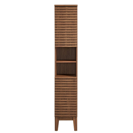 Render Tall Narrow Bathroom Storage Cabinet - OROA