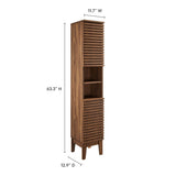 Render Tall Narrow Bathroom Storage Cabinet - OROA