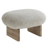 Loyal Boucle Fabric Accent Chair and Ottoman - OROA