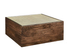 Truett Square Rattan Coffee Table - Mango Wood Finish