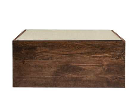 Truett Square Rattan Coffee Table - Mango Wood Finish