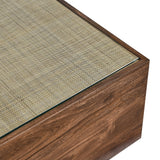 Truett Square Rattan Coffee Table - Mango Wood Finish