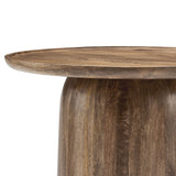 Round Mango Wood Coffee Table Holloway - OROA