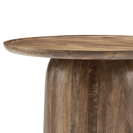 Round Mango Wood Coffee Table Holloway - OROA