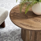 Round Mango Wood Coffee Table Holloway - OROA