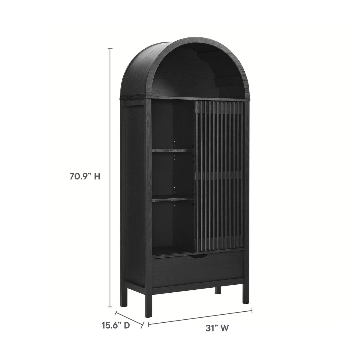 Arched Storage Display Cabinet - OROA