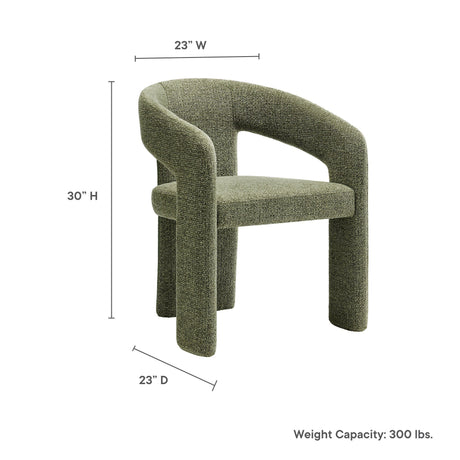Oslo Barrel Fabric Upholstered Dining Chair - OROA