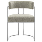 Huron Curved Back Fabric and Metal Dining Accent Chair - OROA