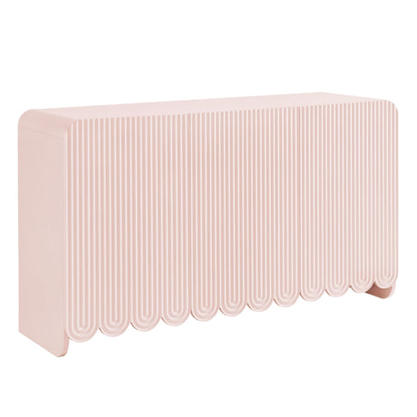 Fluted and Scalloped Sideboard Storage Cabinet - OROA