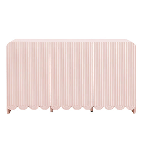 Fluted and Scalloped Sideboard Storage Cabinet - OROA