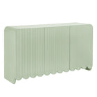 Fluted and Scalloped Sideboard Storage Cabinet - OROA