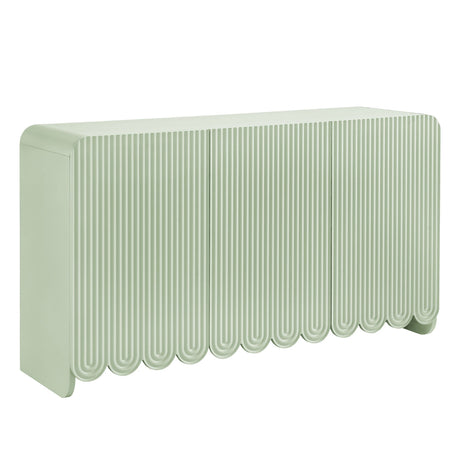 Fluted and Scalloped Sideboard Storage Cabinet - OROA