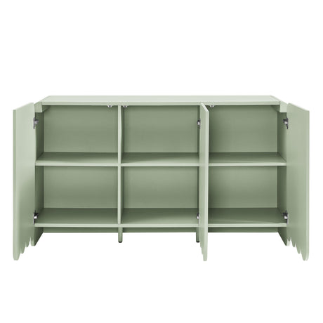 Fluted and Scalloped Sideboard Storage Cabinet - OROA