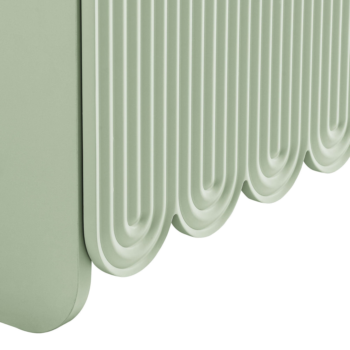 Fluted and Scalloped Sideboard Storage Cabinet - OROA