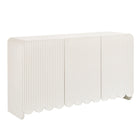 Fluted and Scalloped Sideboard Storage Cabinet - OROA