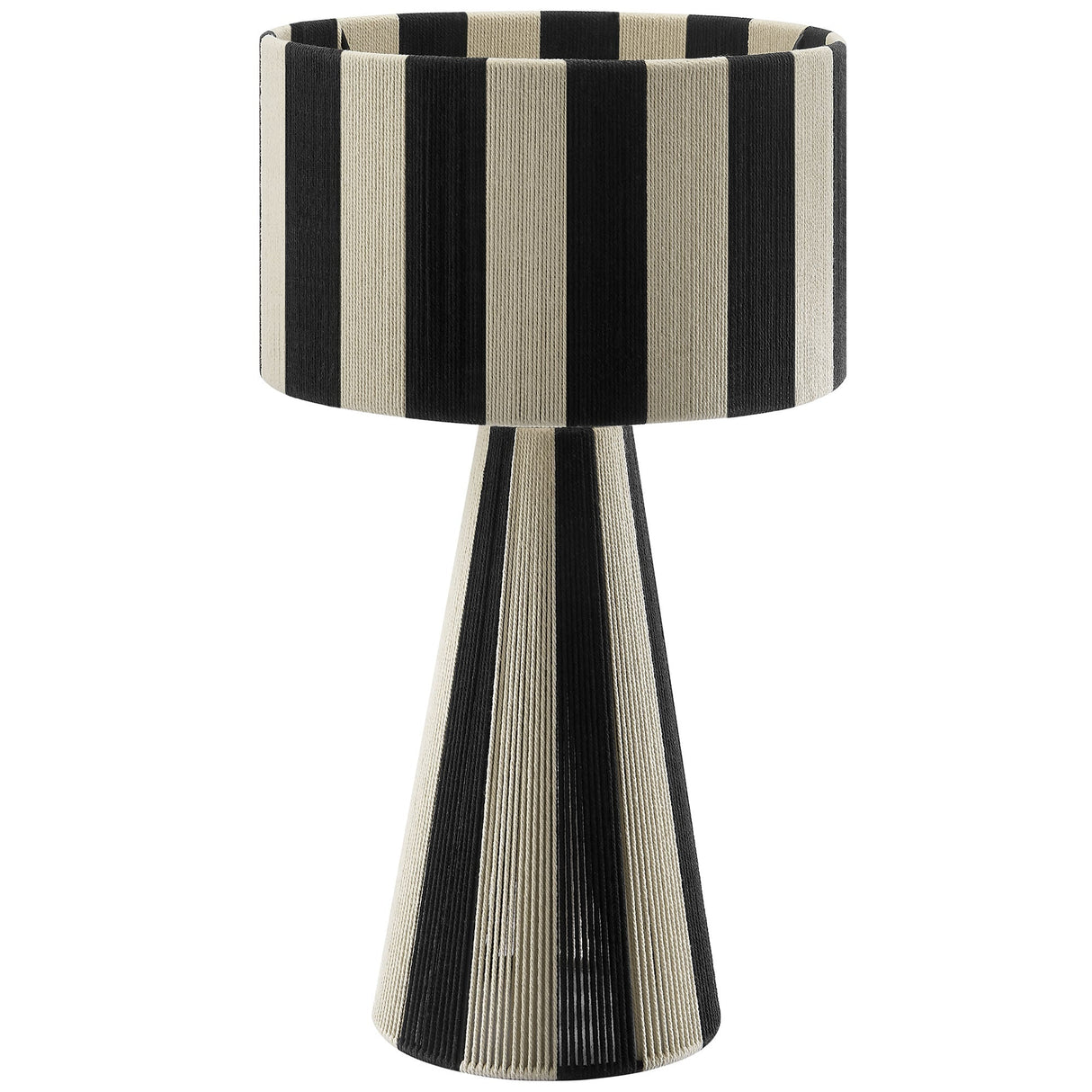 Handwoven Cotton Thread Striped Table Lamp - OROA