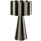 Handwoven Cotton Thread Striped Table Lamp - OROA