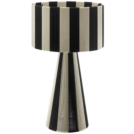 Handwoven Cotton Thread Striped Table Lamp | OROA
