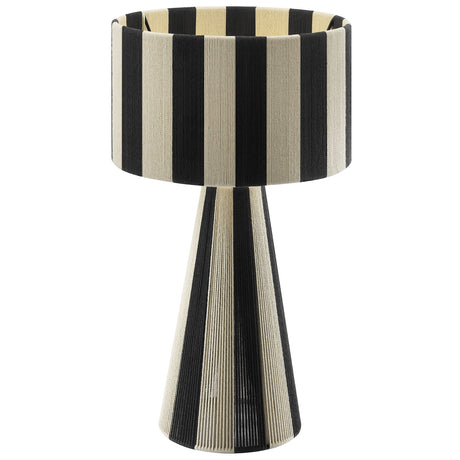 Handwoven Cotton Thread Striped Table Lamp | OROA