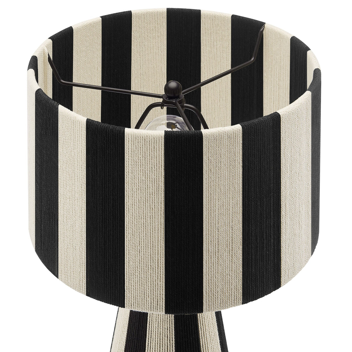 Handwoven Cotton Thread Striped Table Lamp - OROA