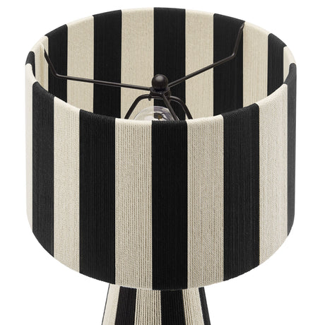 Handwoven Cotton Thread Striped Table Lamp | OROA
