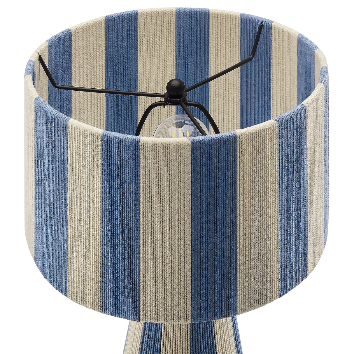 Handwoven Cotton Thread Striped Table Lamp - OROA