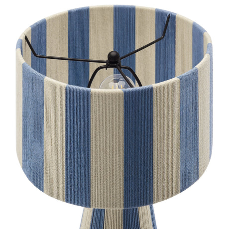 Handwoven Cotton Thread Striped Table Lamp | OROA