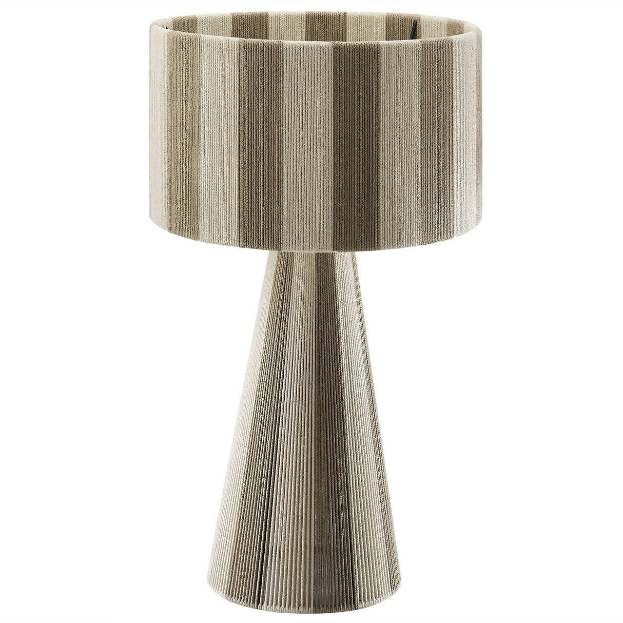 Handwoven Cotton Thread Striped Table Lamp - OROA
