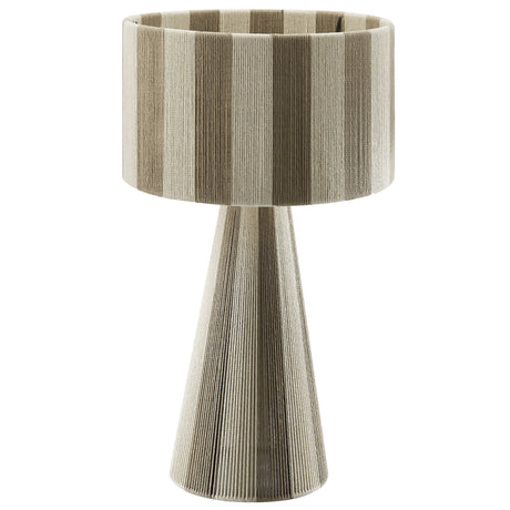 Handwoven Cotton Thread Striped Table Lamp | OROA