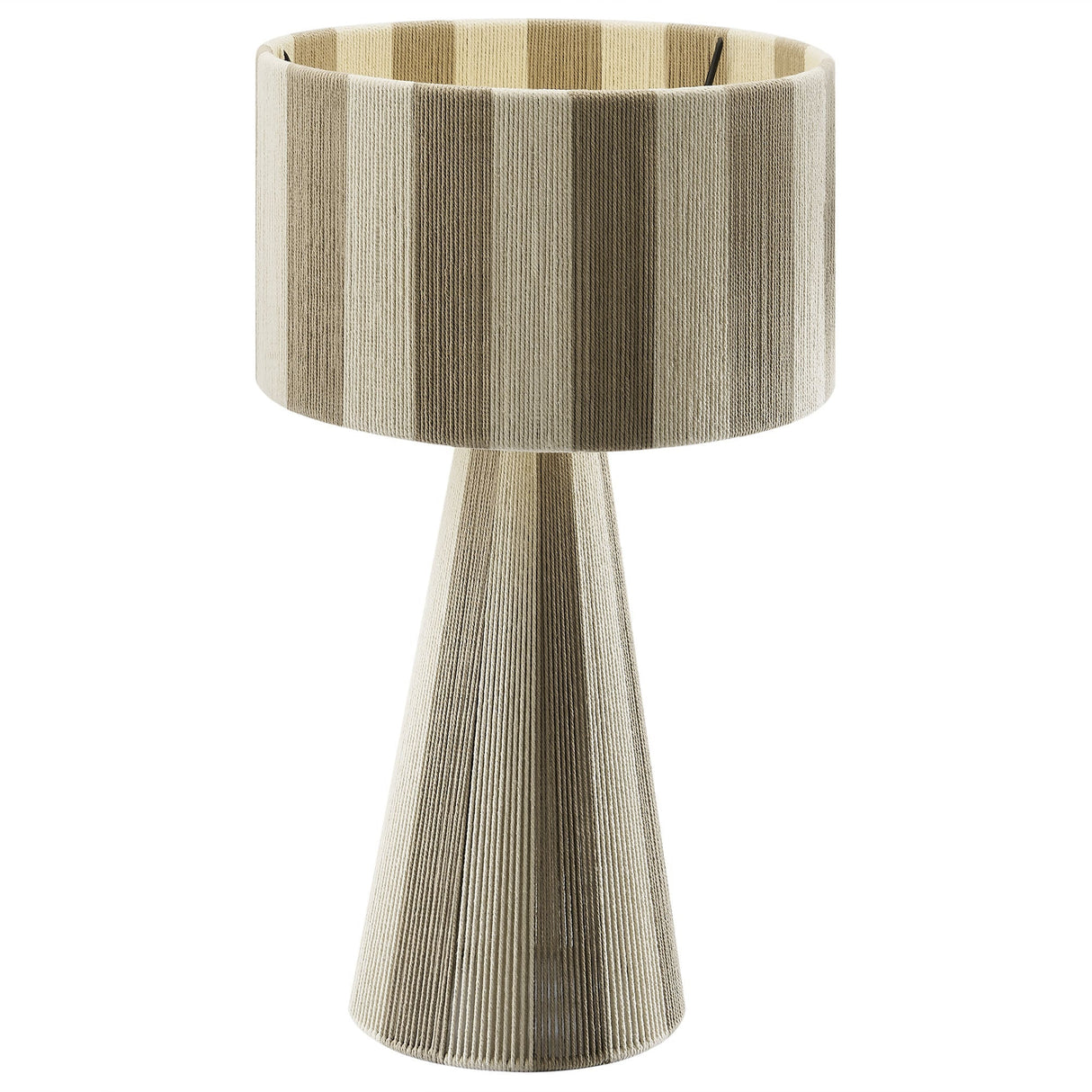 Handwoven Cotton Thread Striped Table Lamp - OROA