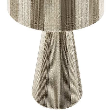 Handwoven Cotton Thread Striped Table Lamp | OROA