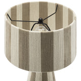 Handwoven Cotton Thread Striped Table Lamp - OROA