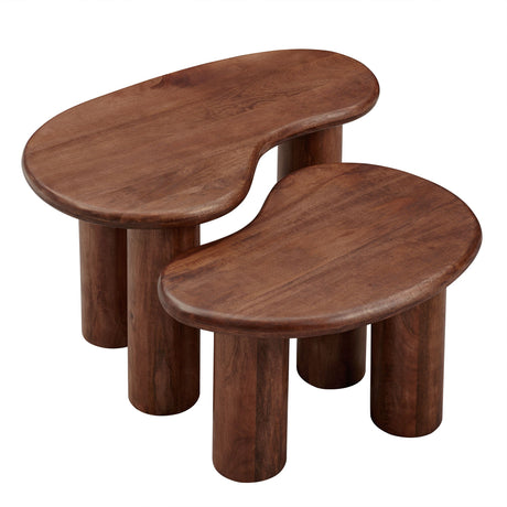 Mango Wood Nesting Coffee Tables (S/2) - OROA