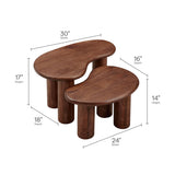 Mango Wood Nesting Coffee Tables (S/2) - OROA