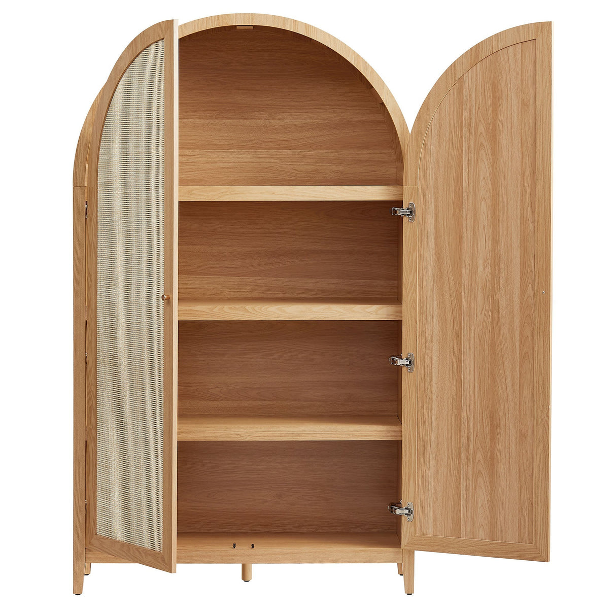Tall Wide Rattan Arched Storage Cabinet - OROA