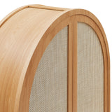 Tall Wide Rattan Arched Storage Cabinet - OROA