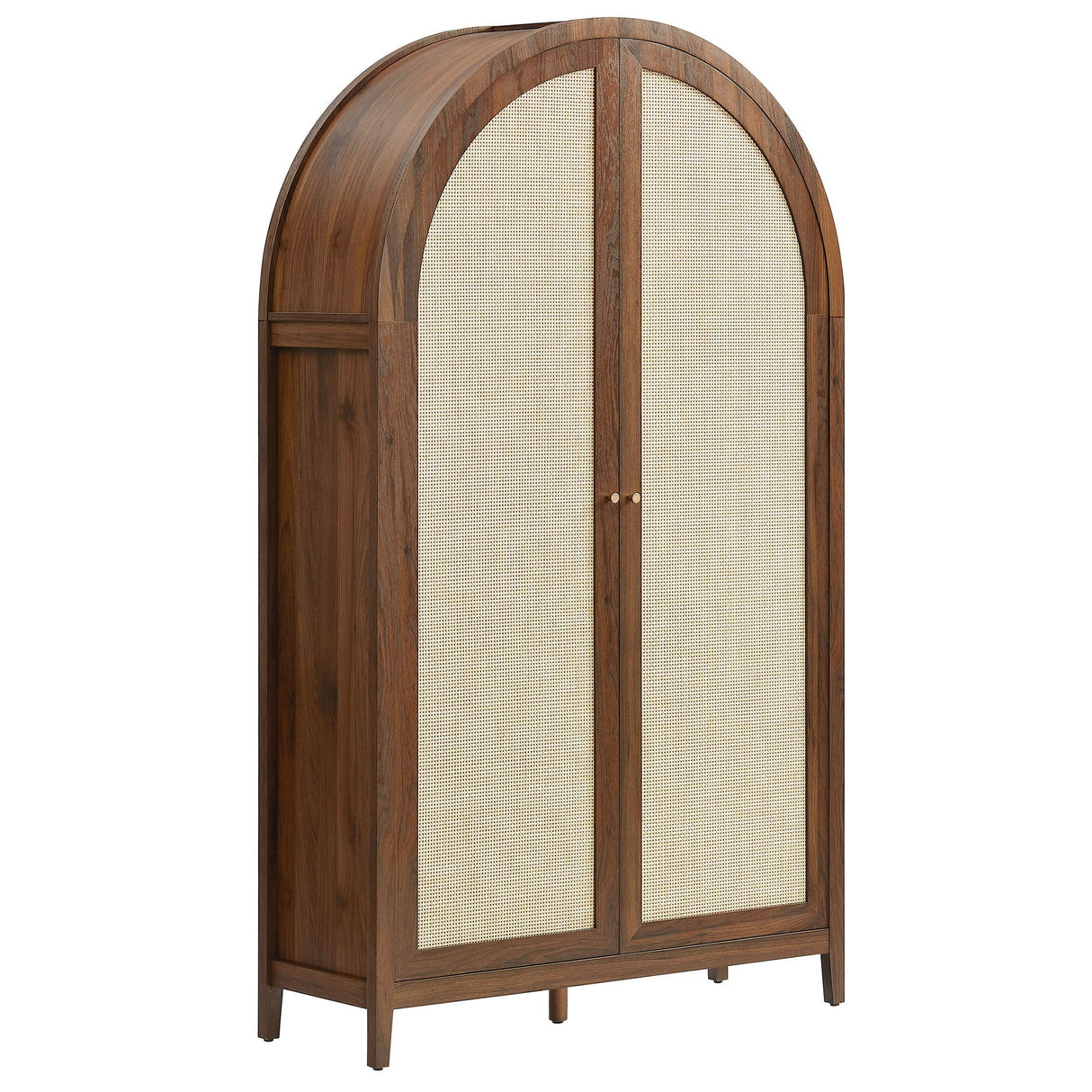 Tall Wide Rattan Arched Storage Cabinet - OROA