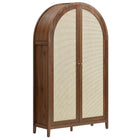 Tall Wide Rattan Arched Storage Cabinet - OROA