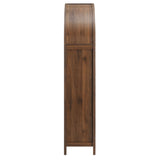 Tall Wide Rattan Arched Storage Cabinet - OROA