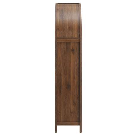 Tall Wide Rattan Arched Storage Cabinet - OROA
