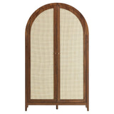 Tall Wide Rattan Arched Storage Cabinet - OROA