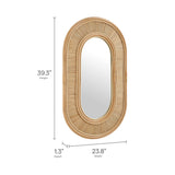 Sovana Oval Rattan Wall Mirror - OROA