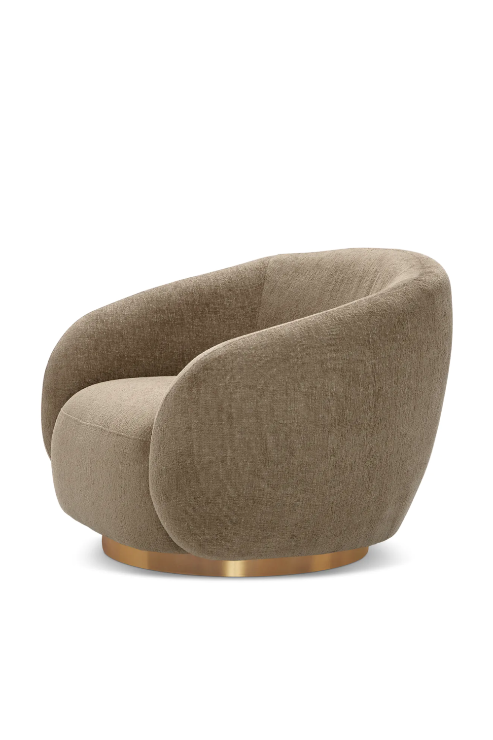 Brass Base Curved Swivel Chair | Eichholtz Brice | Oroa.com